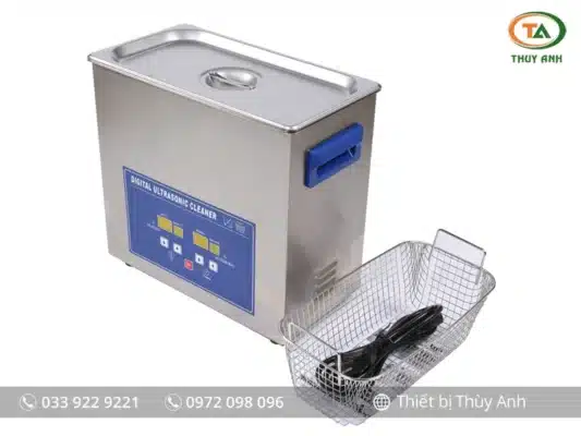 Bể rửa siêu âm PS-30A JEKEN 6.5L - Công suất 180W, 3 đầu phát, bể sâu 150mm cho vật dụng cỡ lớn