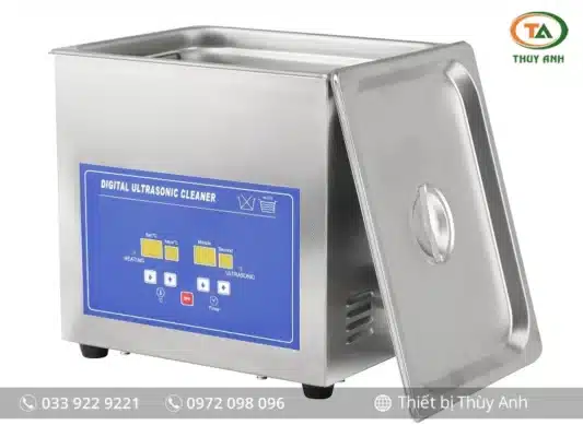 Bể rửa siêu âm PS-D40A JEKEN 7L - Công suất 240W, 4 đầu phát, van xả tiện lợi cho công nghiệp