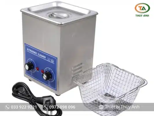 Bể rửa siêu âm JEKEN PS-10 dung tích 2L – Công suất 70W, gia nhiệt 80°C