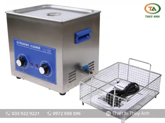 Bể rửa siêu âm JEKEN PS-D40 dung tích 7L – Công suất 240W, 4 đầu phát, van xả