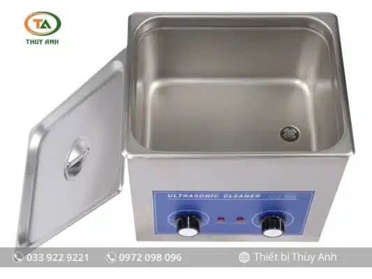 Bể rửa siêu âm JEKEN PS-G60 dung tích 20L – Công suất 360W, 6 đầu phát, chiều sâu 200mm