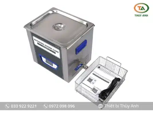 Bể rửa siêu âm TUC-100 JEKEN 10L - Màn hình LCD, 4 đầu phát, công suất 240W