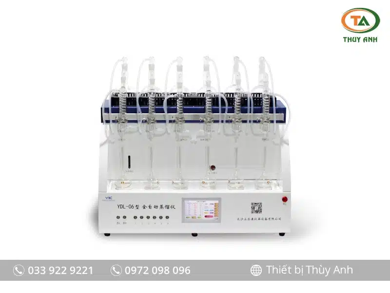 Hệ thống chưng cất tự động YDL-08 Yonglekang 8 bình đang vận hành – ảnh mặt trước