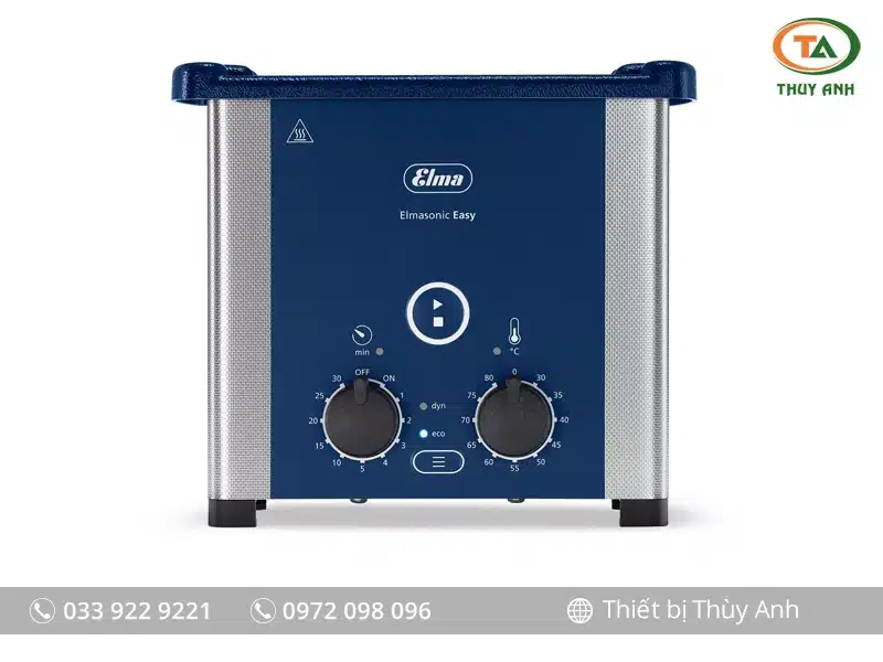 Bể rửa siêu âm Easy 10H Elma dung tích 0,9 lít tích hợp gia nhiệt 25–80°C