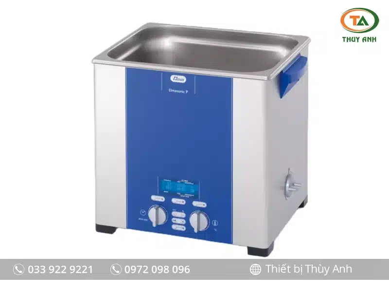 Bể rửa siêu âm P 120H 12.75L Elma đa tần số 37 80 kHz