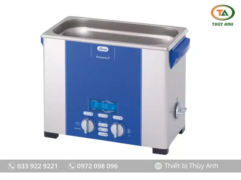 Bể rửa siêu âm P 60H Elma đa tần số 37 80 kHz chính hãng Đức